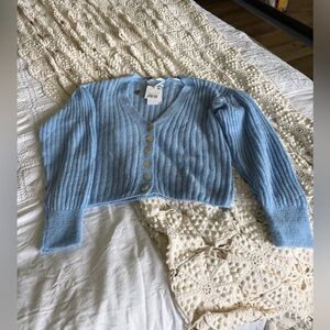 NWT MNG Light blue wool blend sweater